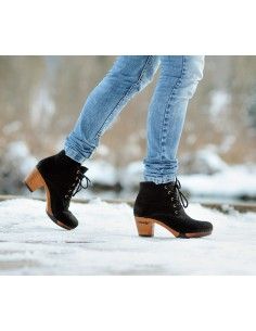 STIVALE CON SOTTOPIEDE E SUOLA IN LEGNO, PELLE A CONCIA... 2