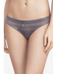 Tanga in pizzo  - GRIGIO