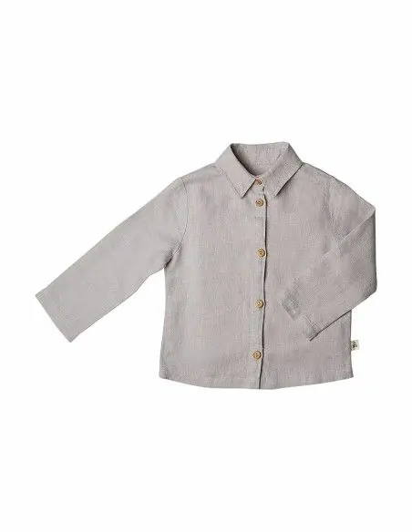 CAMICIA BIMBO IN LINO BIOLOGICO PESANTE