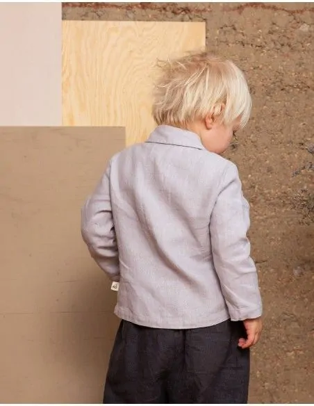 CAMICIA BIMBO IN LINO BIOLOGICO PESANTE