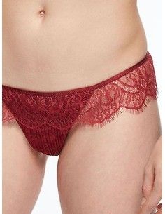 TANGA IN PIZZO - ROSSO