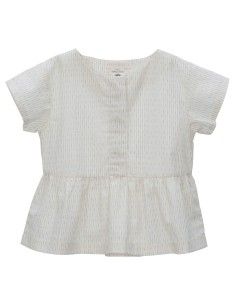 CAMICIOLA BIMBA IN COTONE BIOLOGICO - ECRU