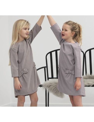 ABITO BIMBA IN VELLUTO DI COTONE BIOLOGICO...