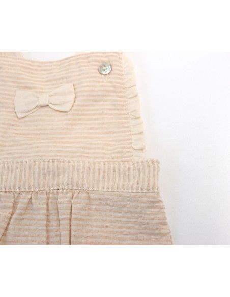 PAGLIACCETTO BABY IN COTONE BIOLOGICO NATURALE CON FIOCCO E ROUGES