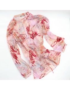 MAXI BLUSA IN PURA SETA CHIFFON IN FANTASIA 2