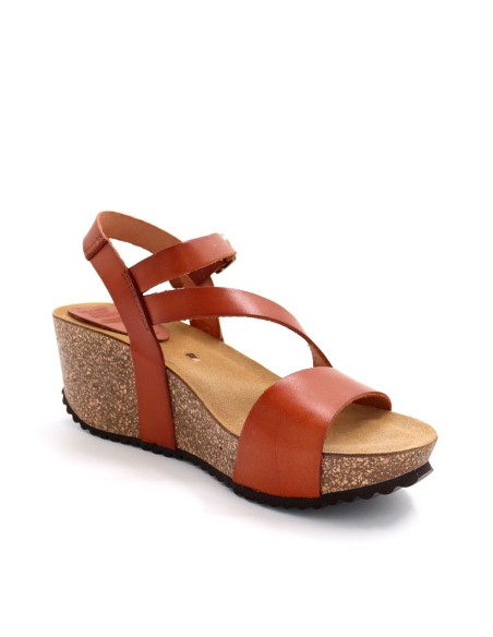SANDALO IN PELLE E SUGHERO "JILL"