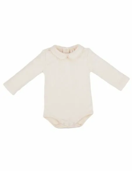 BODY BABY IN COTONE BIOLOGICO CON COLLETTO 
