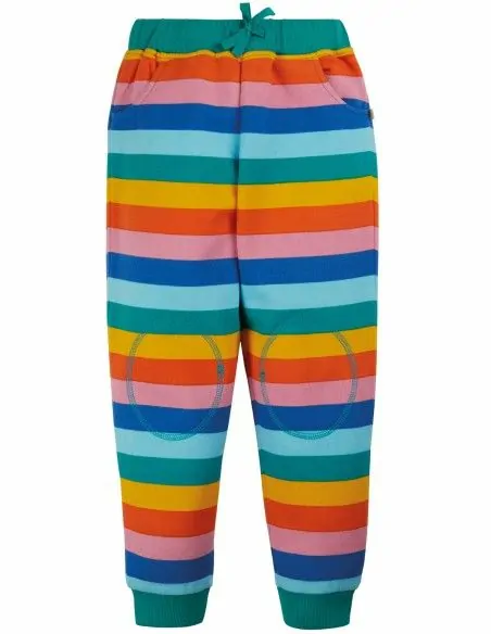 PANTALONE SPORTIVO IN FELPA GARZATA DI COTONE BIOLOGICO "SNUG RAINBOW"