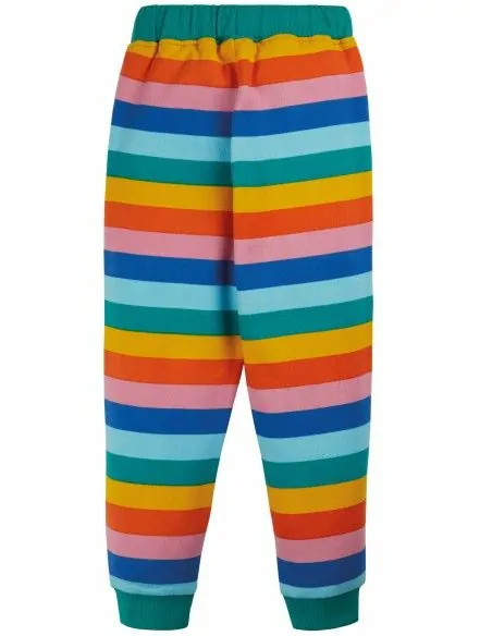 PANTALONE SPORTIVO IN FELPA GARZATA DI COTONE BIOLOGICO "SNUG RAINBOW"