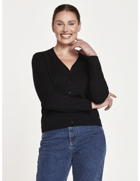 CARDIGAN BASIC IN COTONE BIOLOGICO "POSIE"