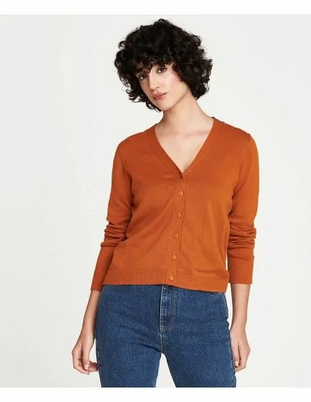 CARDIGAN BASIC IN COTONE BIOLOGICO "POSIE"