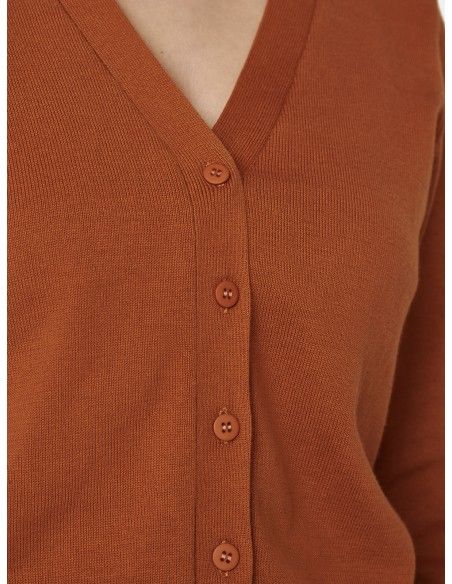 CARDIGAN BASIC IN COTONE BIOLOGICO "POSIE"