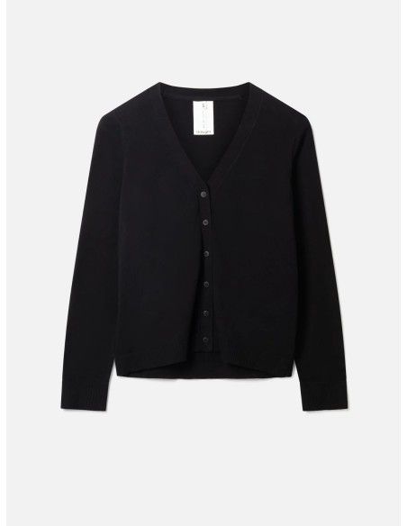 CARDIGAN BASIC IN COTONE BIOLOGICO "POSIE"