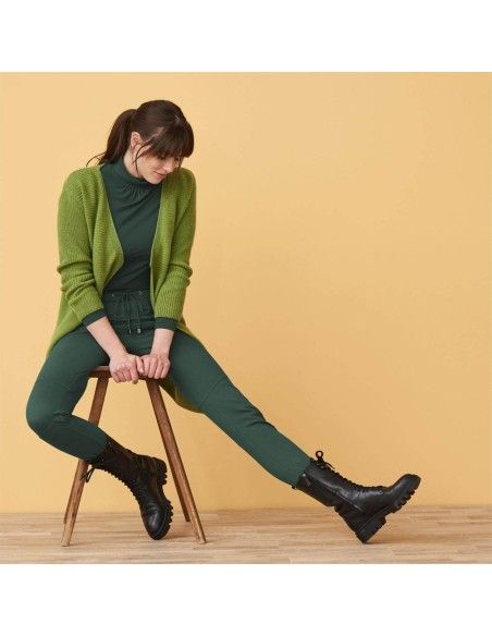 PANTALONE SLIM IN COTONE BIOLOGICO "LAURA"