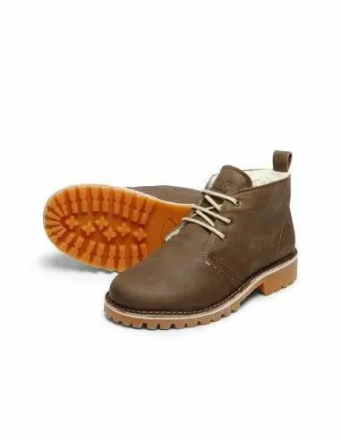 CALZATURA IN PELLE SCAMOSCIATA E VELLO...