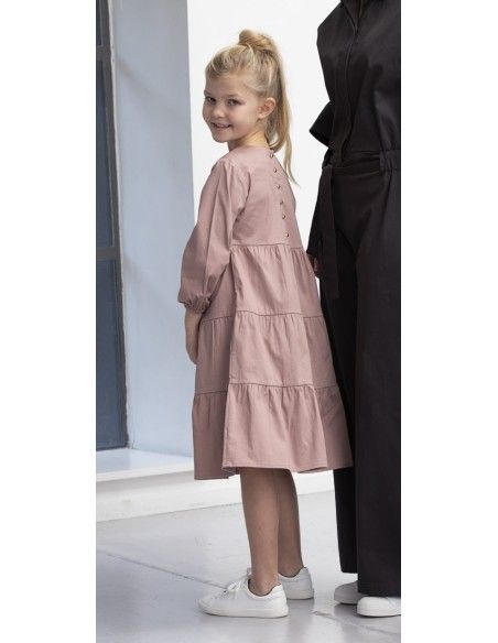 AMPIO ABITO BIMBA IN COTONE BIOLOGICO LUREX "COCO"