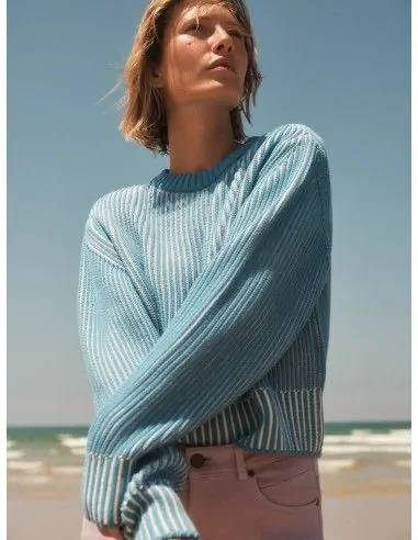 MAGLIONE IN COTONE BIOLOGICO A TRICOT GROSSO