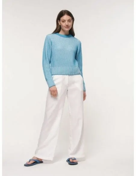 MAGLIONE IN COTONE BIOLOGICO A TRICOT GROSSO