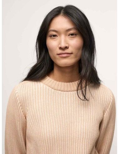 MAGLIONE IN COTONE BIOLOGICO A TRICOT GROSSO