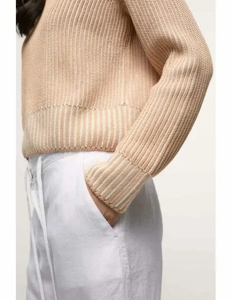 MAGLIONE IN COTONE BIOLOGICO A TRICOT GROSSO