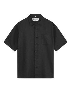 CAMICIA IN 100% LINO "SEB" - NERO 2