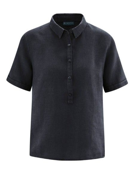 CAMICIA DONNA IN 100% CANAPA MANICA CORTA