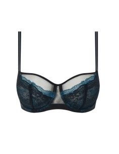 REGGISENO BALCONCINO IN PIZZO "NEELA" - NERO