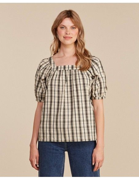 BLUSA IN COTONE BIOLOGICO "TAILA"