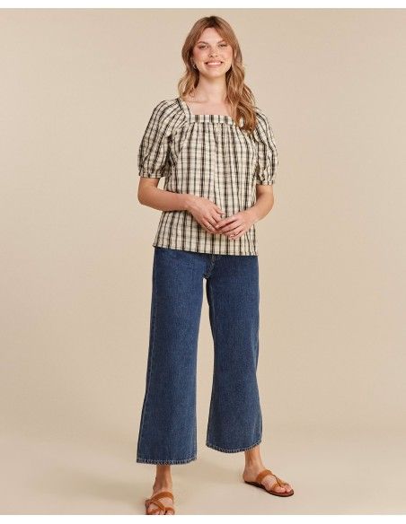 BLUSA IN COTONE BIOLOGICO "TAILA"