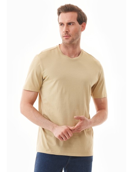 T-SHIRT IN COTONE BIOLOGICO TINTA CON TINTURE VEGETALI "NATURAL DYED"