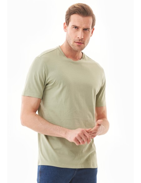 T-SHIRT IN COTONE BIOLOGICO TINTA CON TINTURE VEGETALI "NATURAL DYED"
