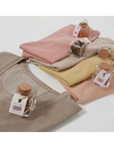 T-SHIRT IN COTONE BIOLOGICO TINTA CON TINTURE VEGETALI "NATURAL DYED"