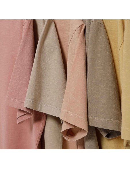 T-SHIRT IN COTONE BIOLOGICO TINTA CON TINTURE VEGETALI "NATURAL DYED"