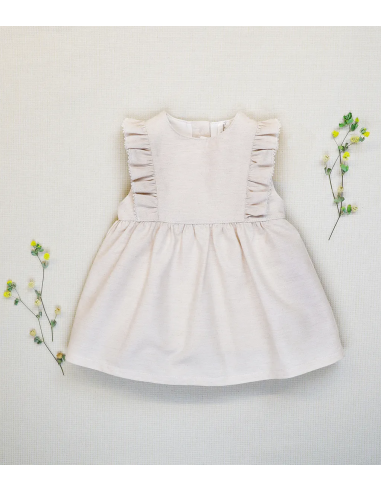 ABITO BIMBA IN COTONE NATURALE NON TINTO "OXFORD"