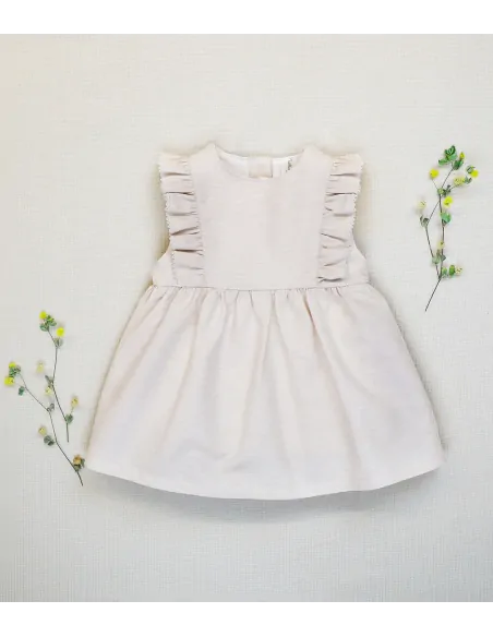 ABITO BIMBA IN COTONE NATURALE NON TINTO "OXFORD"