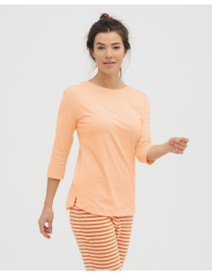 MAGLIA PIGIAMA A MANICHE 3/4 IN COTONE BIOLOGICO...