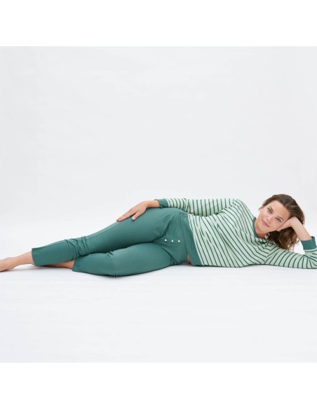 PANTALONE PIGIAMA LUNGO IN COTONE BIOLOGICO "CAROL"