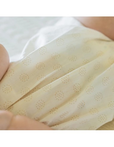 PAGLIACCETTO BIMBA IN COTONE NATURALE "POLKA DOTS"