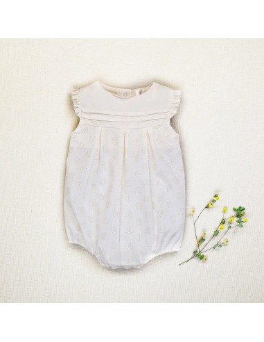 PAGLIACCETTO BIMBA IN COTONE NATURALE "POLKA DOTS"