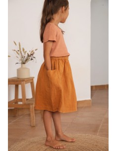 GONNA BIMBA IN 100% LINO BIOLOGICO "POCKET"