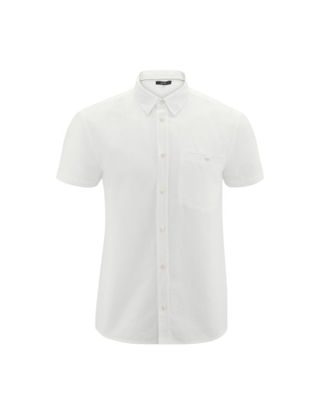 CAMICIA IN LINO E COTONE BIOLOGICO A MANICHE CORTE