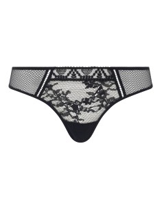 TANGA IN PIZZO "OLIVIA" - NERO