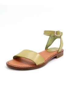 SANDALO IN PELLE NATURALE "KIM"
 - VERDE