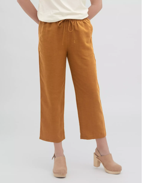 PANTALONE CUOLOTTE IN LYOCELL E LINO "ODINE"