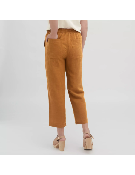 PANTALONE CUOLOTTE IN LYOCELL E LINO "ODINE"