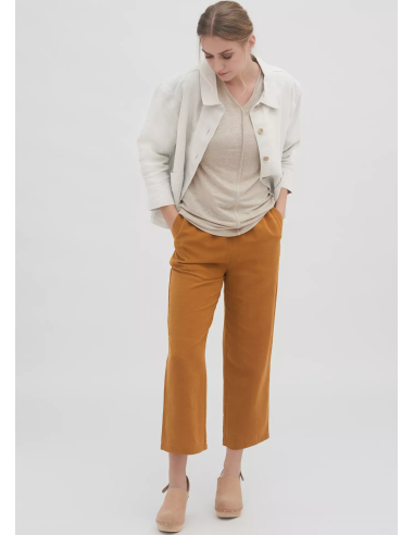 PANTALONE CUOLOTTE IN LYOCELL E LINO "ODINE"