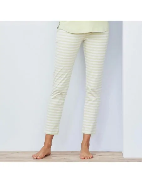 PANTALONE PIGIAMA LUNGO IN COTONE BIOLOGICO "CAROL"