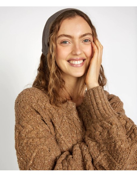 MAGLIONE IN LANA IRLANDESE, COTONE, CASHMERE E SETA "ROSEHIP"