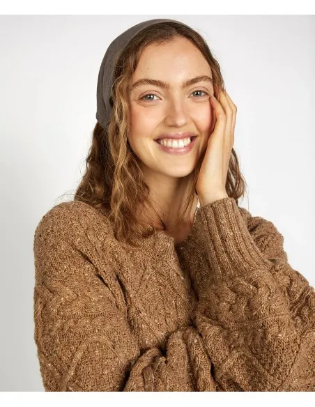 MAGLIONE IN LANA IRLANDESE, COTONE, CASHMERE E SETA "ROSEHIP"