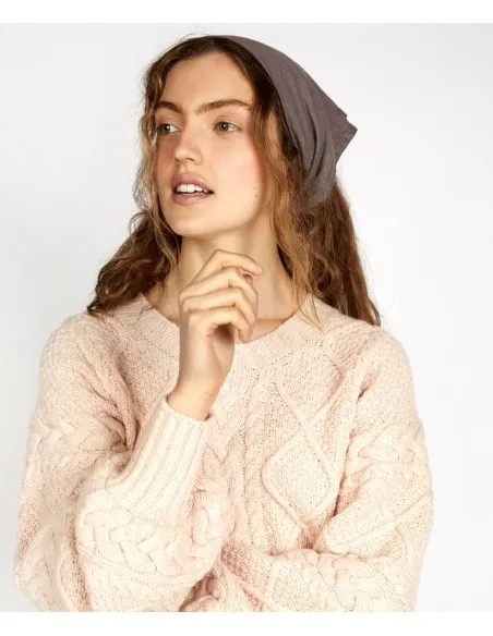 MAGLIONE IN LANA IRLANDESE, COTONE, CASHMERE E SETA "ROSEHIP"